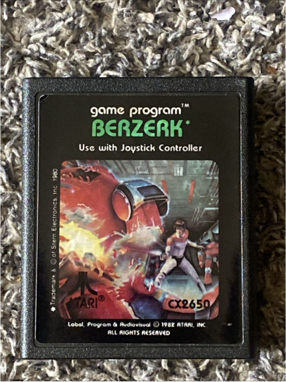 Berzerk Atari 2600 Video Game Cartridge Tested Cleaned Cart Berserk